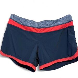 Lululemon Athletica Blue and Red Athletic Shorts